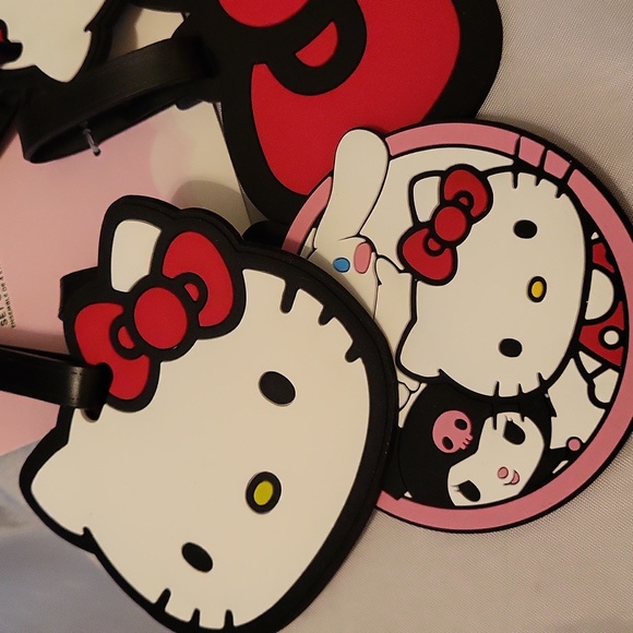 Hello Kitty luggage tag 4pc set new on - Picture 2 of 4